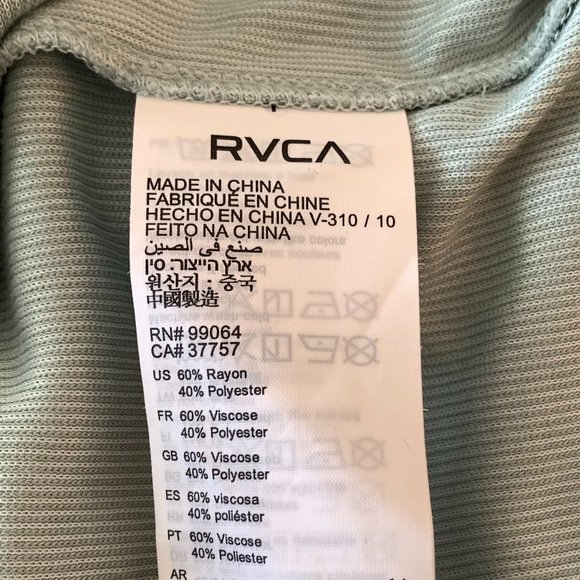 RVCA PEAK-A-BOO BACK MINI DRESS, Mint Green, Size S - Picture 7 of 8